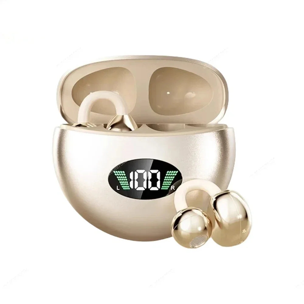 Wireless Bluetooth Earphones Clip-on Q71 Earphone High Sound for Phone Earbuds Led Display Headphones Music Sports Headset
