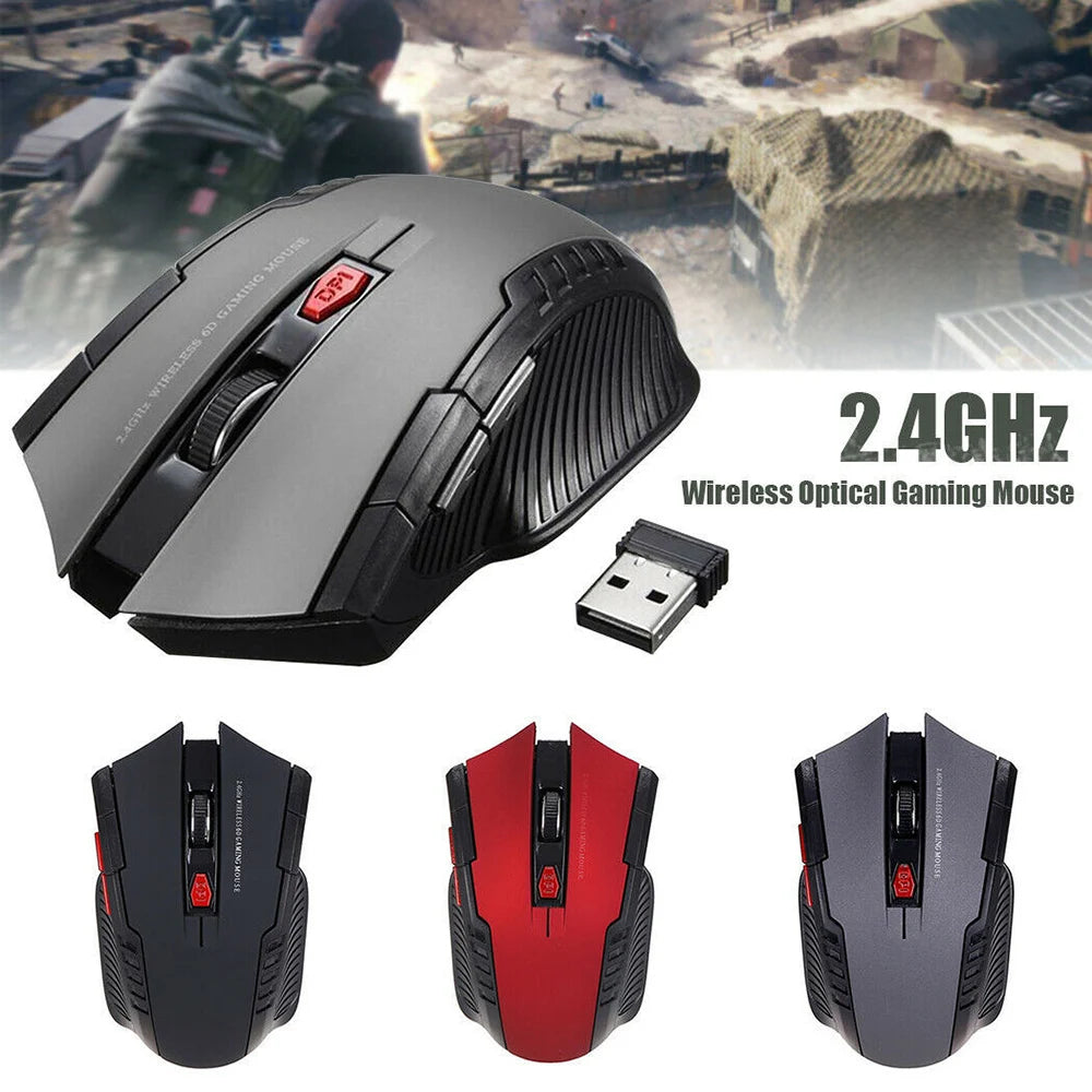 2.4GHz Wireless Mouse Optical Mice Mouse Gaming with USB Receiver Gamer 6D Wireless Mouse For Computer Laptop Accessories