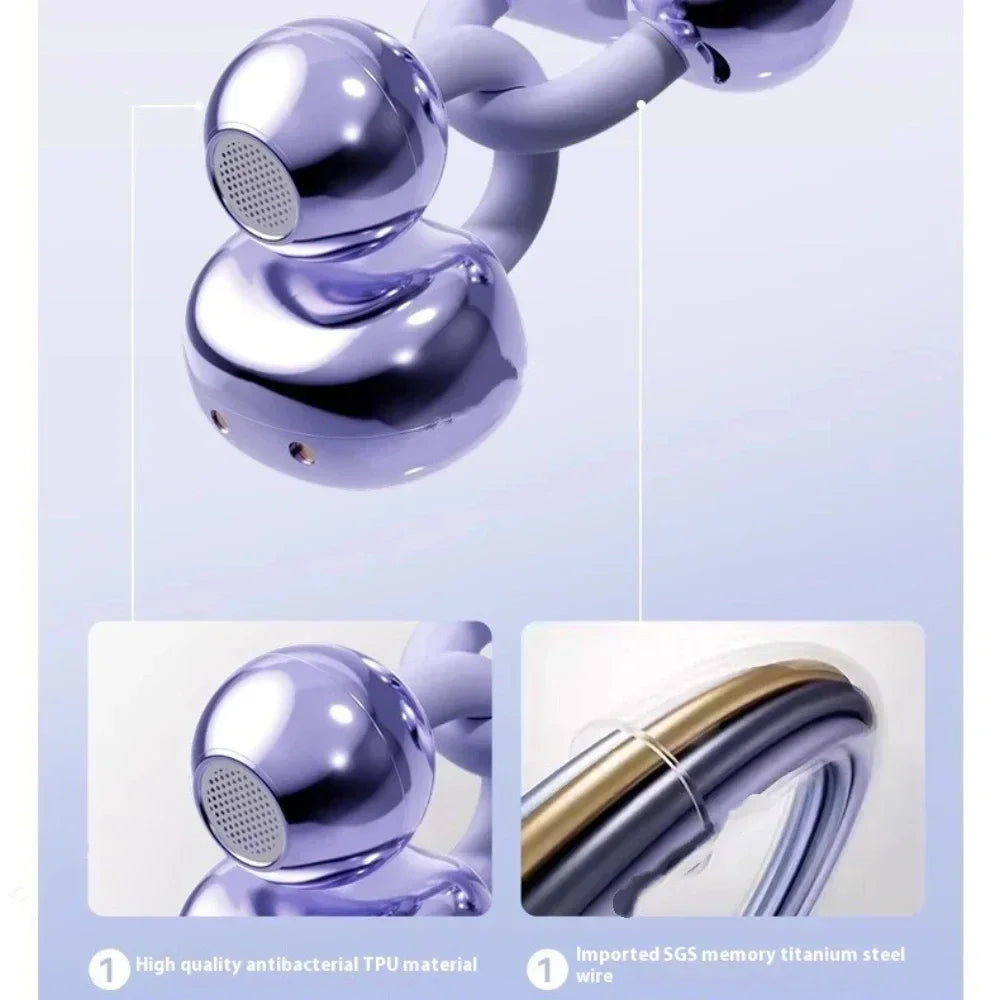 Wireless Bluetooth Earphones Clip-on Q71 Earphone High Sound for Phone Earbuds Led Display Headphones Music Sports Headset